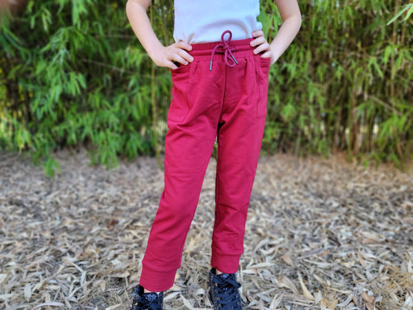 Child's Red Wine Joggers